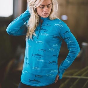 Salmon Sisters Small Fins Half Zip